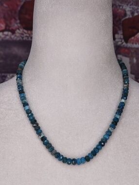 Jay King Teal Blue Faceted Apatite Gemstone Necklace